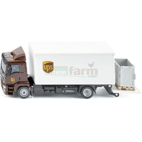 UPS MAN Truck with Box Body, Tail Lift and Grid Box