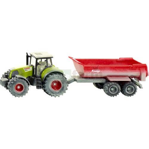 Claas Axion 850 Tractor with Krampe Tipping Trailer (Weathered Finish)