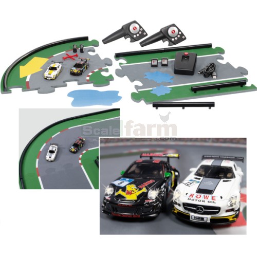 GT Challenge Set with 2 Cars and Racing Track (2.4 GHz with 2 Remote Control Handsets)