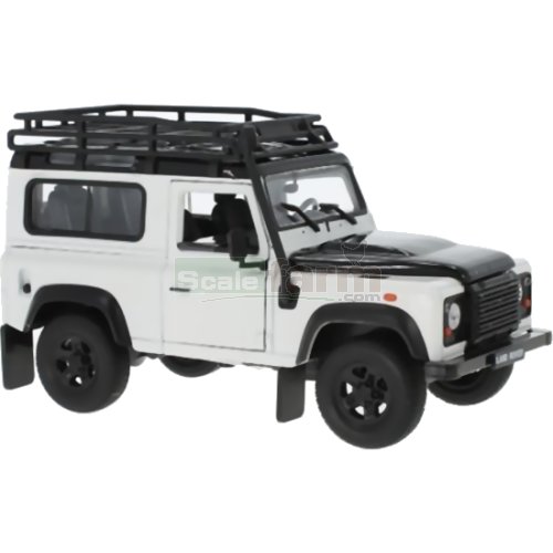 Land Rover Defender with Roof Rack - White