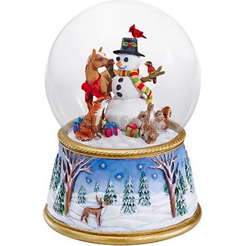 A Gathering of Friends Musical Snow Globe