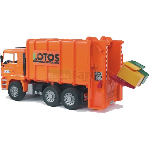 MAN Rear Loading Garbage Truck (Orange)