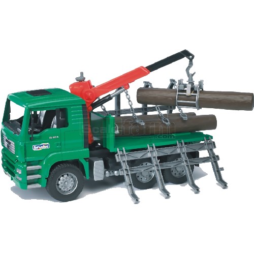 MAN Timber Truck With Loading Crane And 3 Trunks