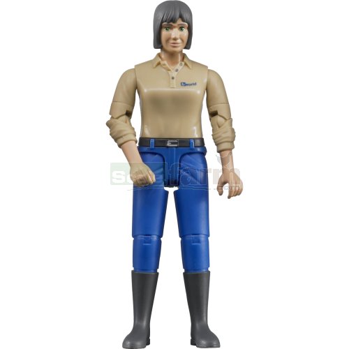 Woman with Blue Trousers and Boots