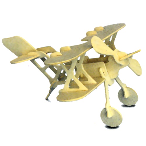 Bi-Plane Woodcraft Construction Kit