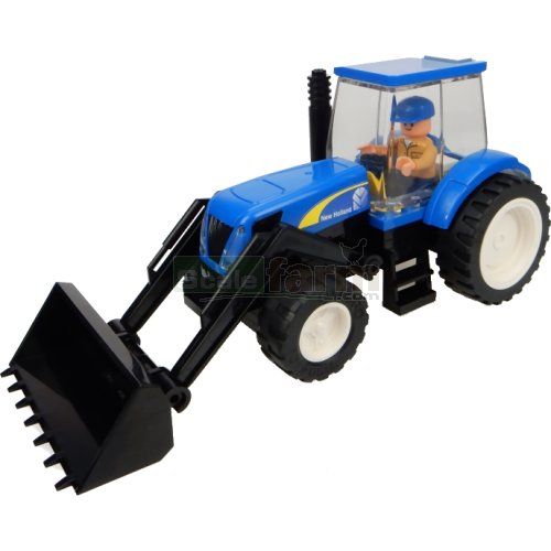 New Holland Tractor with Front Loader Building Block Kit