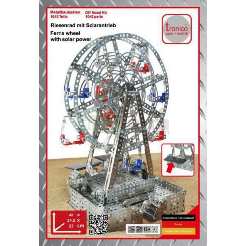 Ferris Wheel with Solar Power Metal Construction Kit