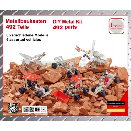 6 Vehicle Metal Construction Kit Set