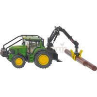 Preview John Deere 7530 Forestry Tractor with 4 Tree Trunks