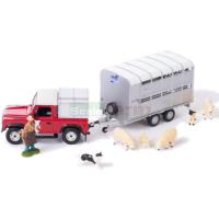 Preview Land Rover Defender 90 with Ifor Williams Livestock Trailer, Farmer and Sheep