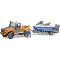 Preview Land Rover Defender Pick Up with Trailer, Personal Water Craft and Figure