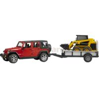 Preview Jeep Wrangler Unlimited Rubicon with Single Axle Trailer and Cat Skid Steer Loader