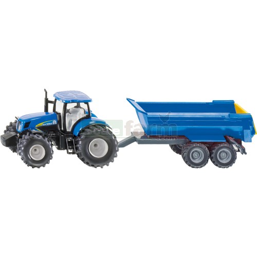 New Holland T7070 Tractor with Tipping Trailer