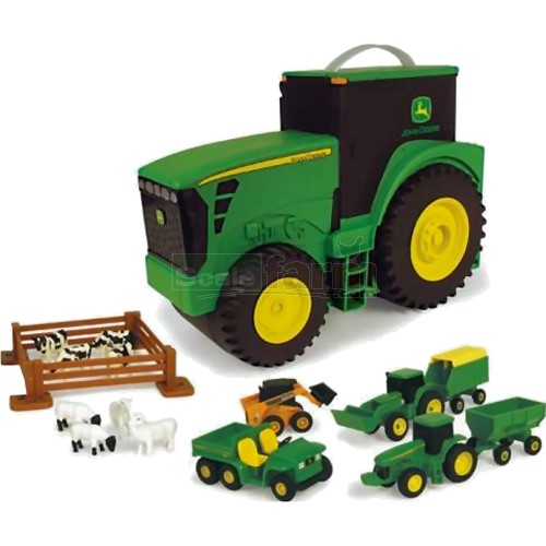 John Deere Store and Carry Case with 18 Toy Accessories