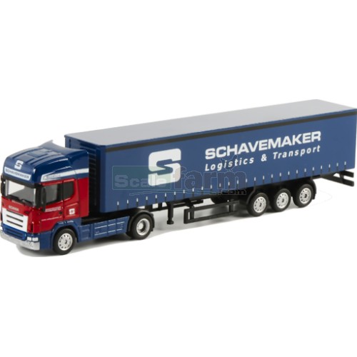 Scania R Topline Truck with Curtainsider Trailer - Schavemaker