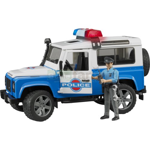 Land Rover Defender Station Wagon Police Vehicle with Policeman