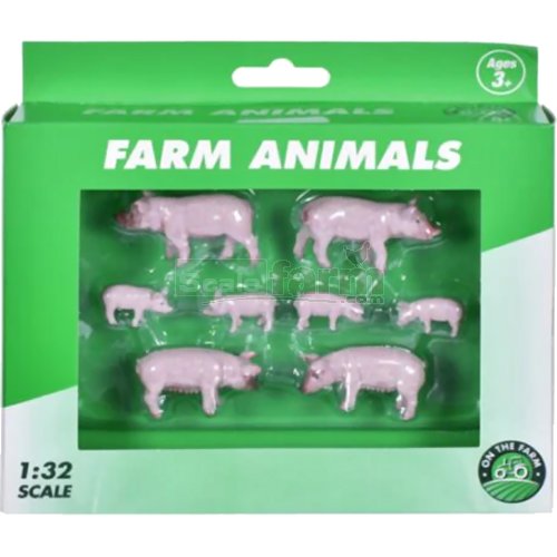 Farm Animals Pigs and Piglets (Pack of 8)
