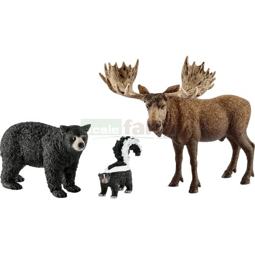 North American Forest Animals Set