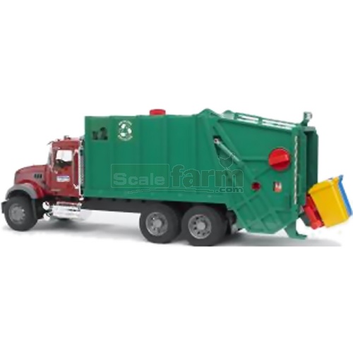 MACK Granite Garbage Truck (Red / Green)