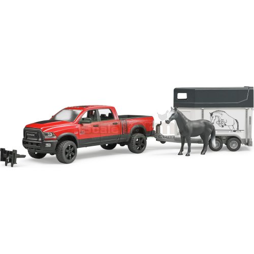 RAM 2500 Power Wagon Pick Up Truck with Horse Trailer and Horse
