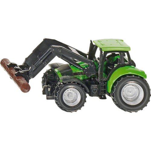 Deutz Fahr Agrotron TTV with Front Loader and Tree Trunk Grapple