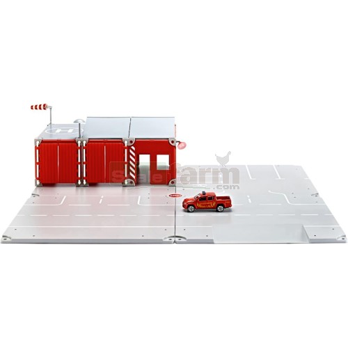 Siku World Fire Station Set with Station Building, Base and Vehicle