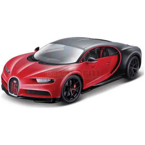 Bburago 11044 - Bugatti Chiron Sport - Black/Red