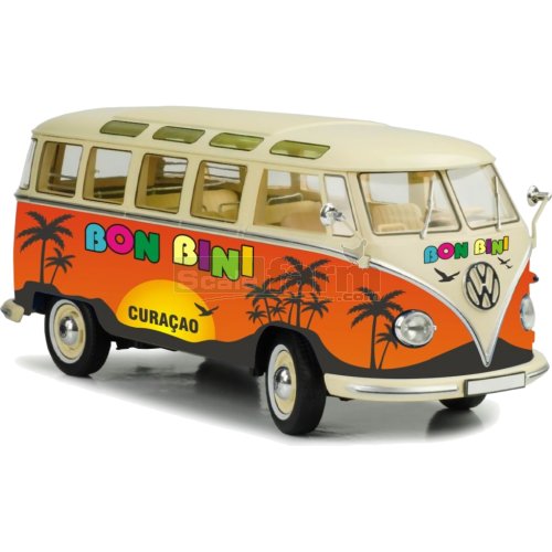 VW T1 Samba Bus 'Bon Bini' - Orange / Cream