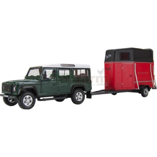 Land Rover Defender and Horse Box Trailer