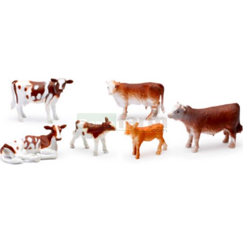 Cows - Set 3 (Guernsey, Charolais)