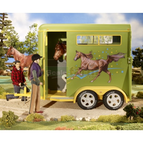 Breyer 2613 Large Horse Box Trailer Green