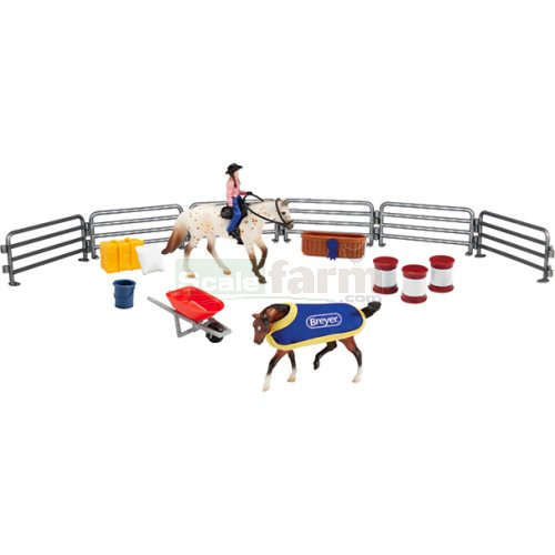 Stablemates Western Play Set with 2 Horses