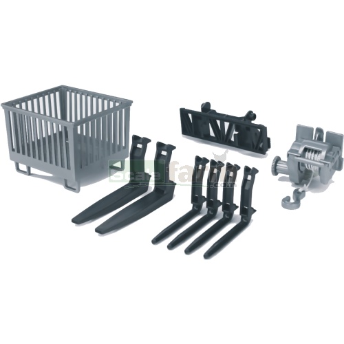Box Type Pallet, Winch And Forks