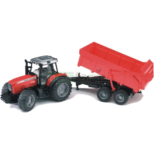 Massey Ferguson 7480 Tractor with Tipping Trailer