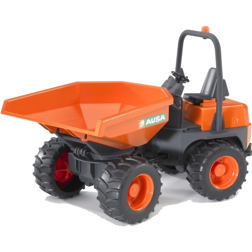BRUDER Mini Dumper AUSA - Jouet De Construction 1:16 - Direction Articulée - Orange