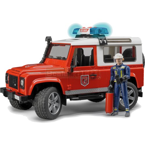 Land Rover Defender Station Wagon Fire Department with Fireman