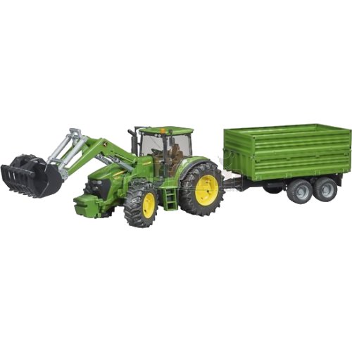 John Deere 7930 Tractor with Frontloader and Tandem Axle Tipping Trailer
