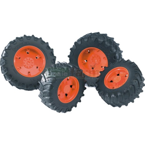 Twin Tyres with Orange Rims - Premium Pro 03000 Series