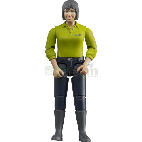 Woman with Dark Blue Trousers and Boots