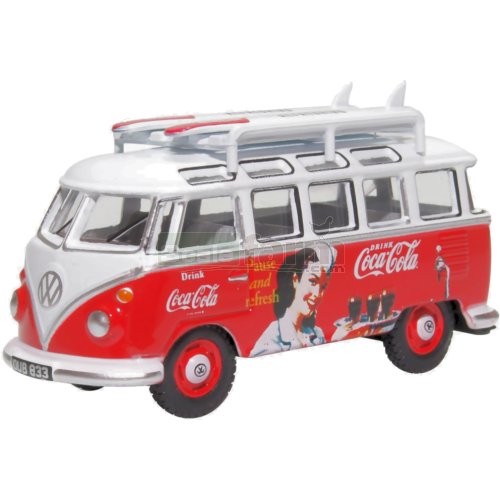 VW T1 Bus with Surfboards - Coca Cola
