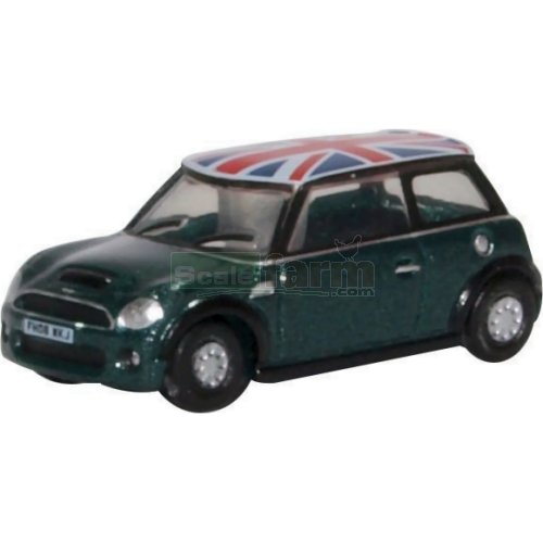 New Mini - British Racing Green with Union Jack