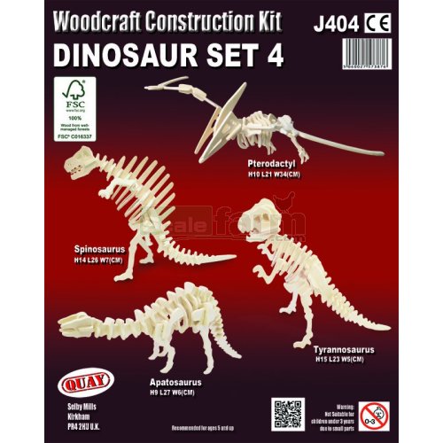 Dinosaur Set 4 Woodcraft Construction Kit