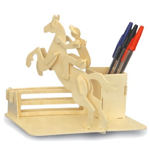 Horse Riding Pen Holder Woodcraft Construction Kit
