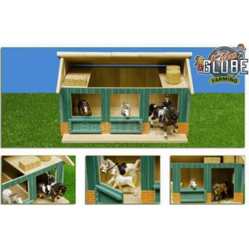 Wooden Horse Stable with Workshop and 2 Loose Boxes