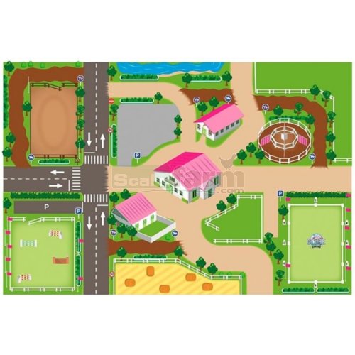 Horse Farm and Stables Playmat