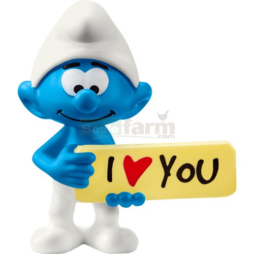 Smurf with I Love You Sign