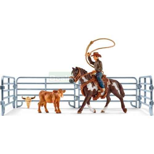 Roping Set with Cowboy, Horse and Accessories