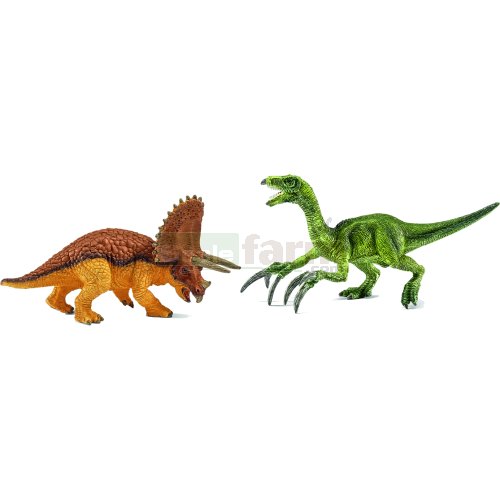 Triceratops and Therizinosaurus Set - Small