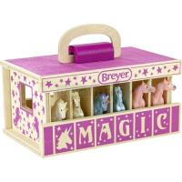 Preview Unicorn Magic Wood Carry Stable with 6 Unicorns