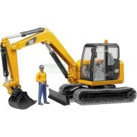 Preview CAT Mini Excavator with Worker Figure